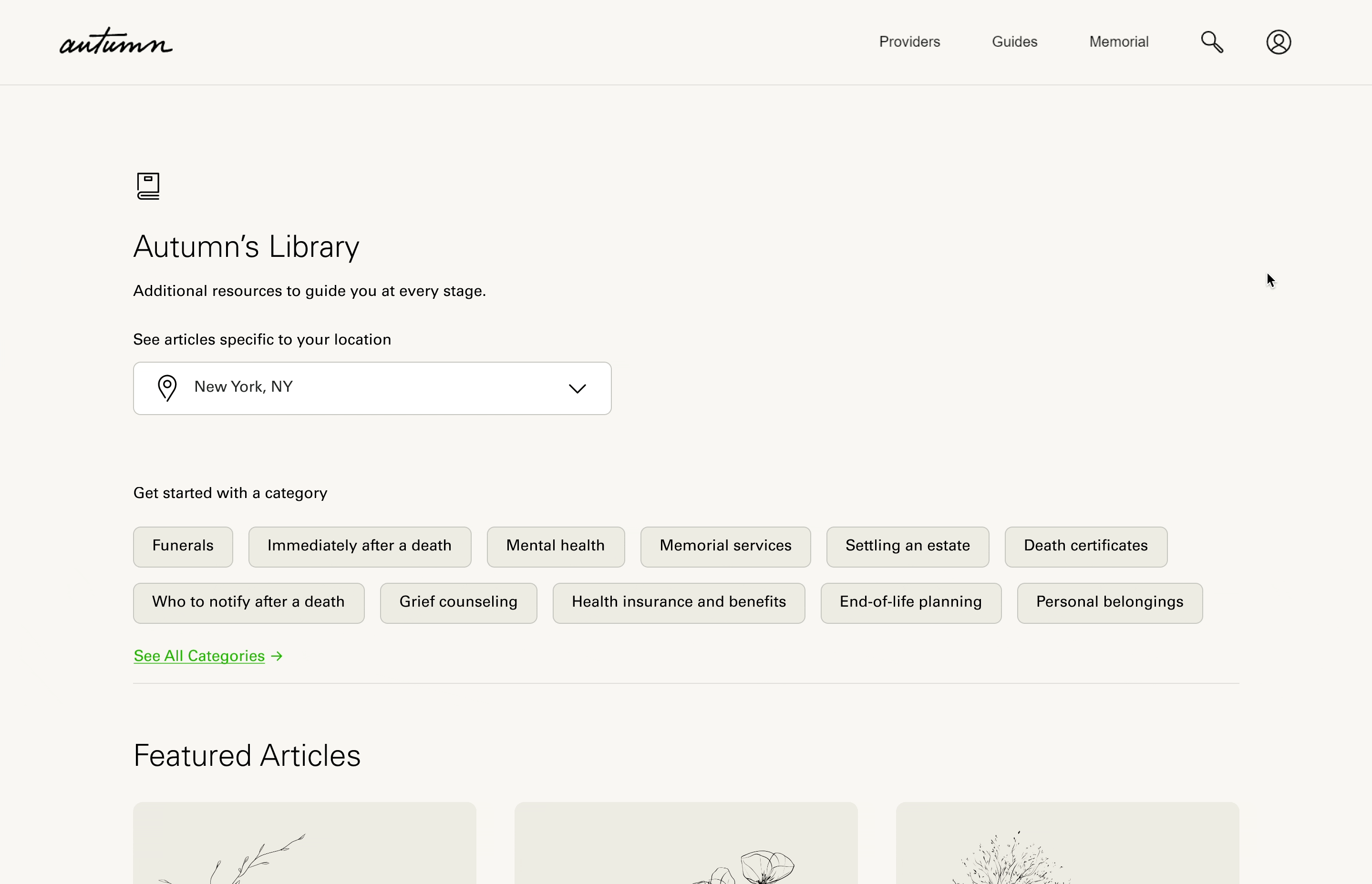 Screen recording of the Autumn Support Library